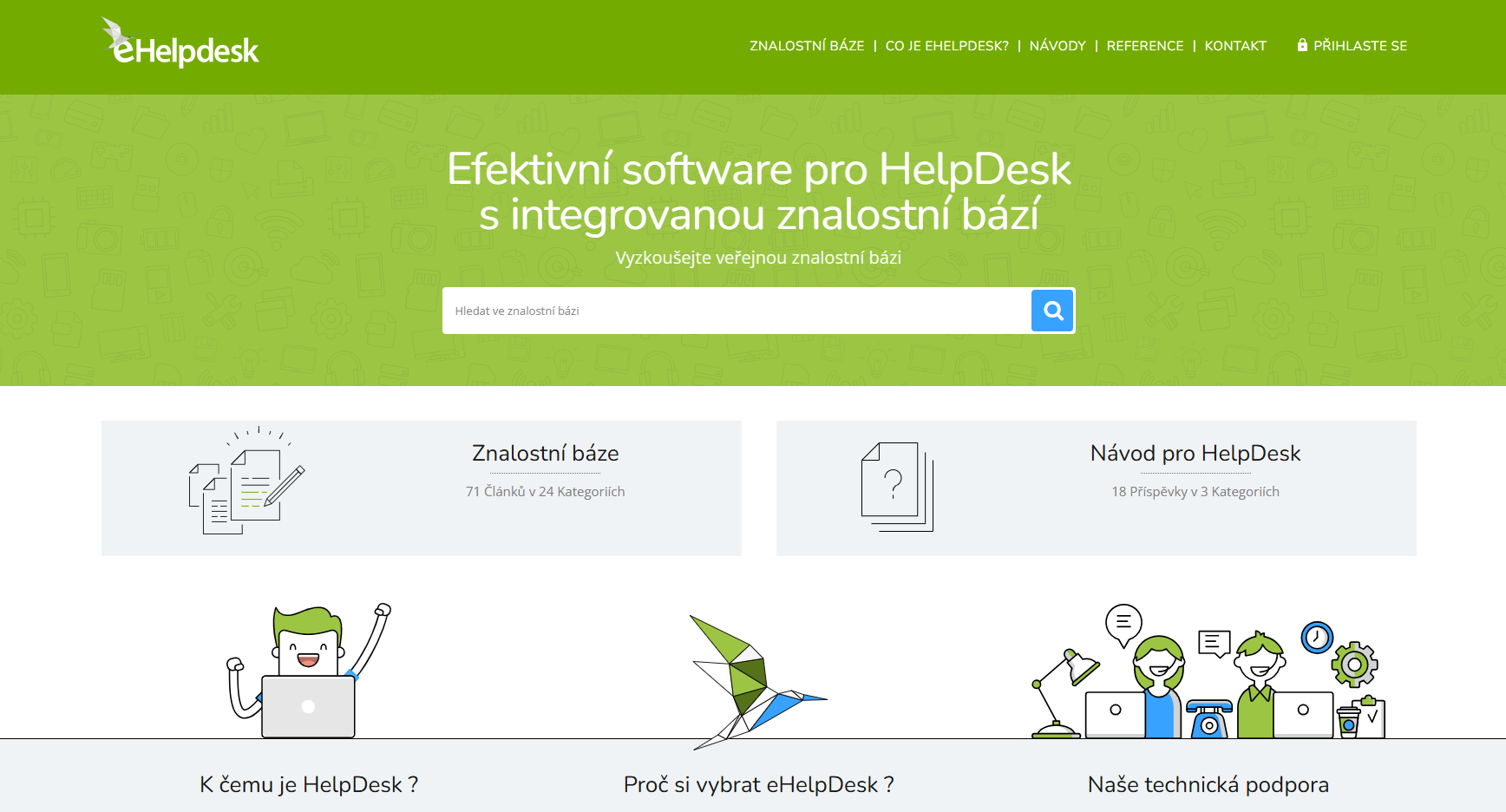 Náhled webu eHelpDesk.cz