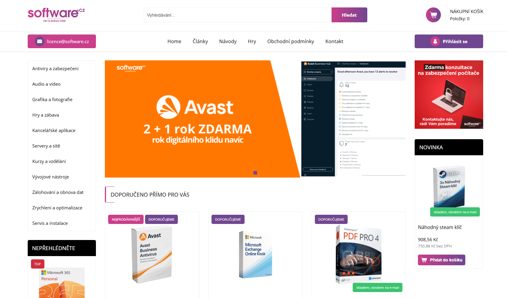 Náhled webu Software.cz
